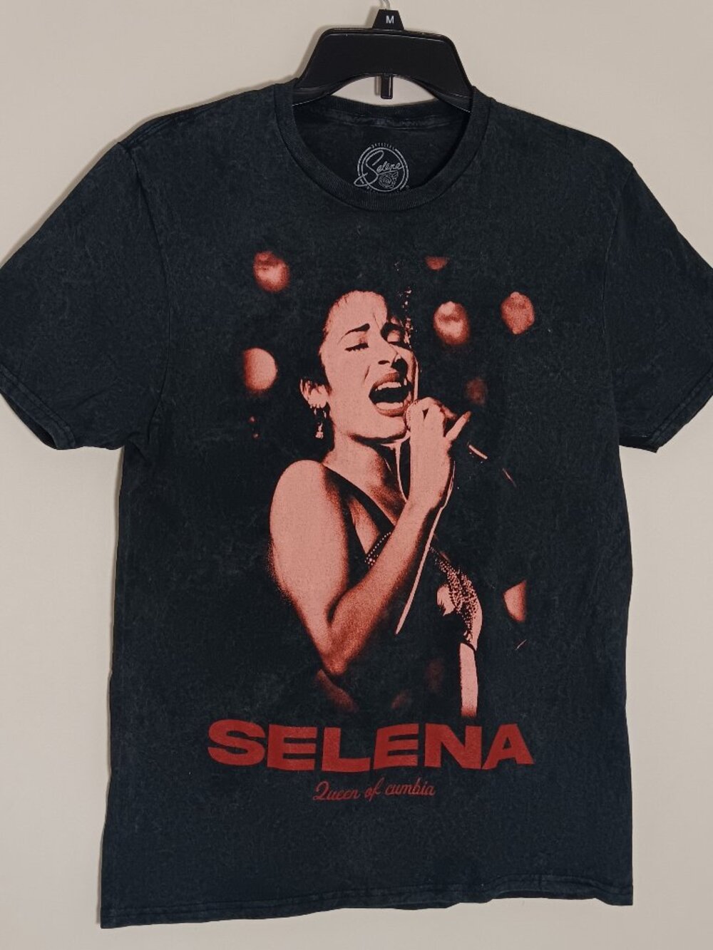 Official Selena Queen of Cumbria tour Tshirt medium acid wash double sided
